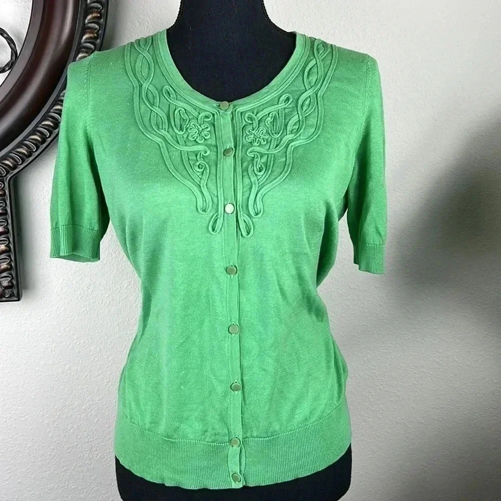 Talbots Women’s Silk Cotton Blend Short Sleeve Sweater